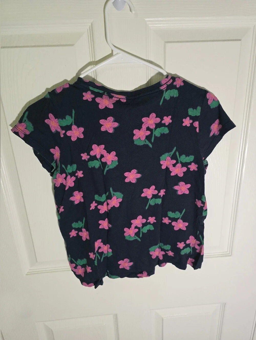 Old Navy Girls Blue Floral Print Softest Tee Short Sleeve XL